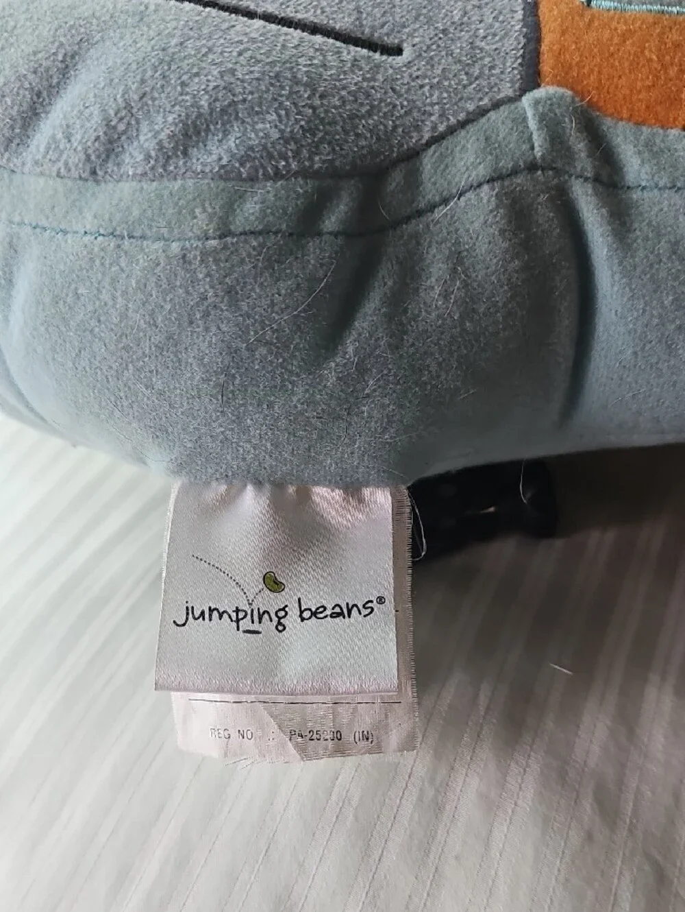 jumping beans Boys Plush Monkey Face Pillow in Light Blue and Orange